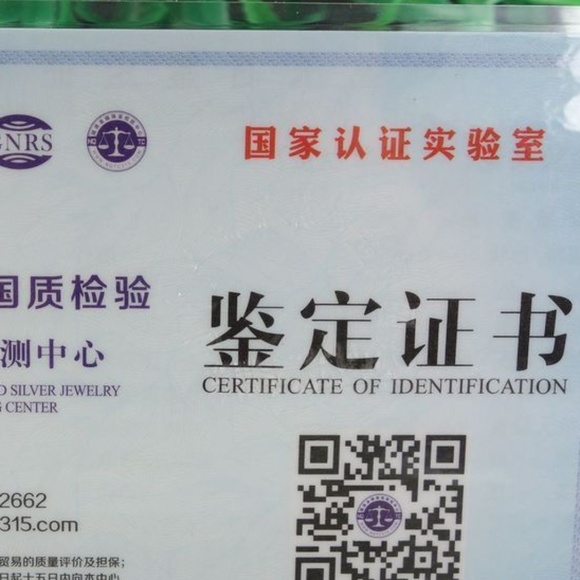 Certified Icy White Natural A jadeite jade Lotus Ring 925 Silver戒指（Free Size） - Picture 11 of 11